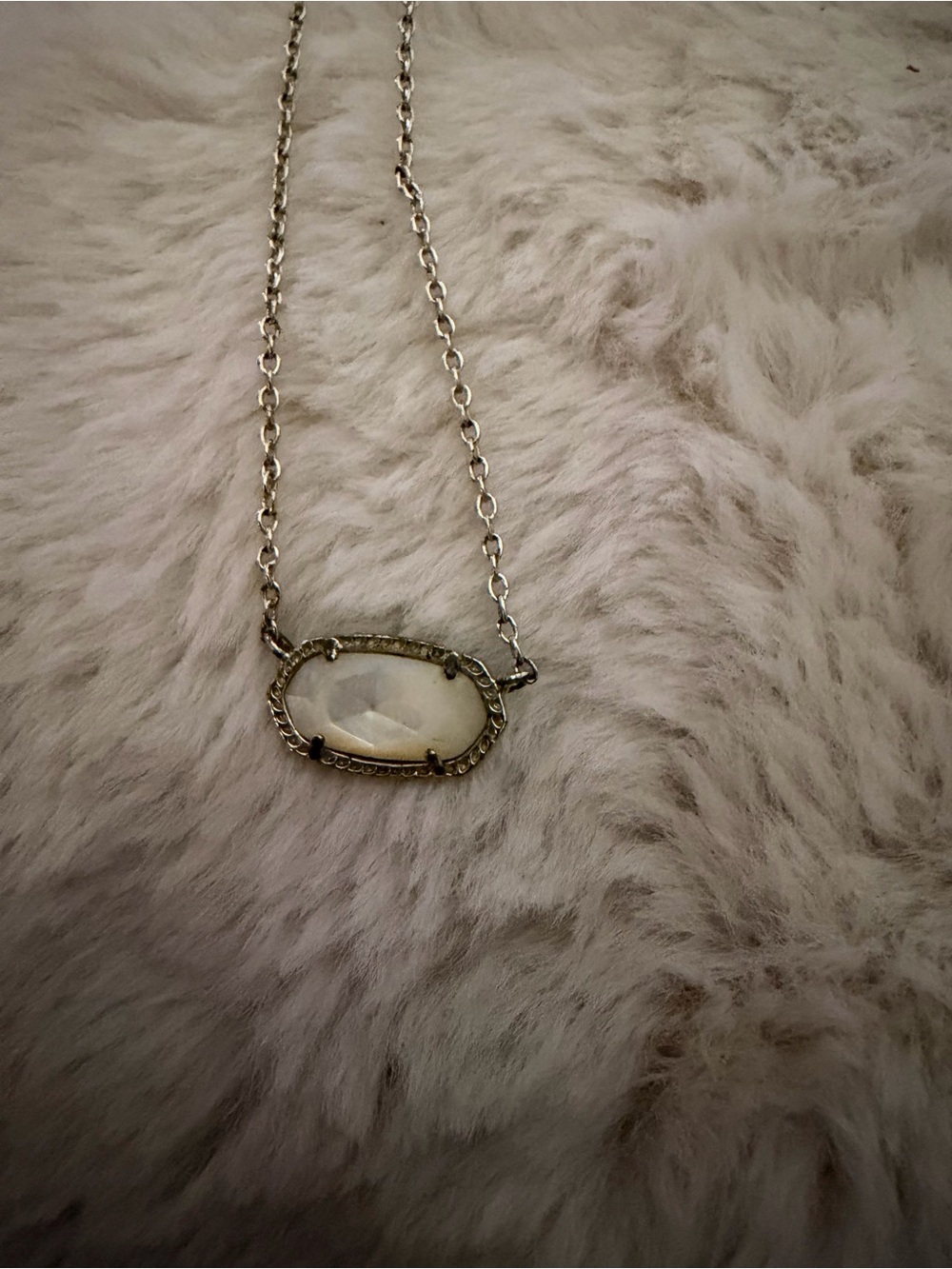 Kendra Scott Gold Necklace with White Stone